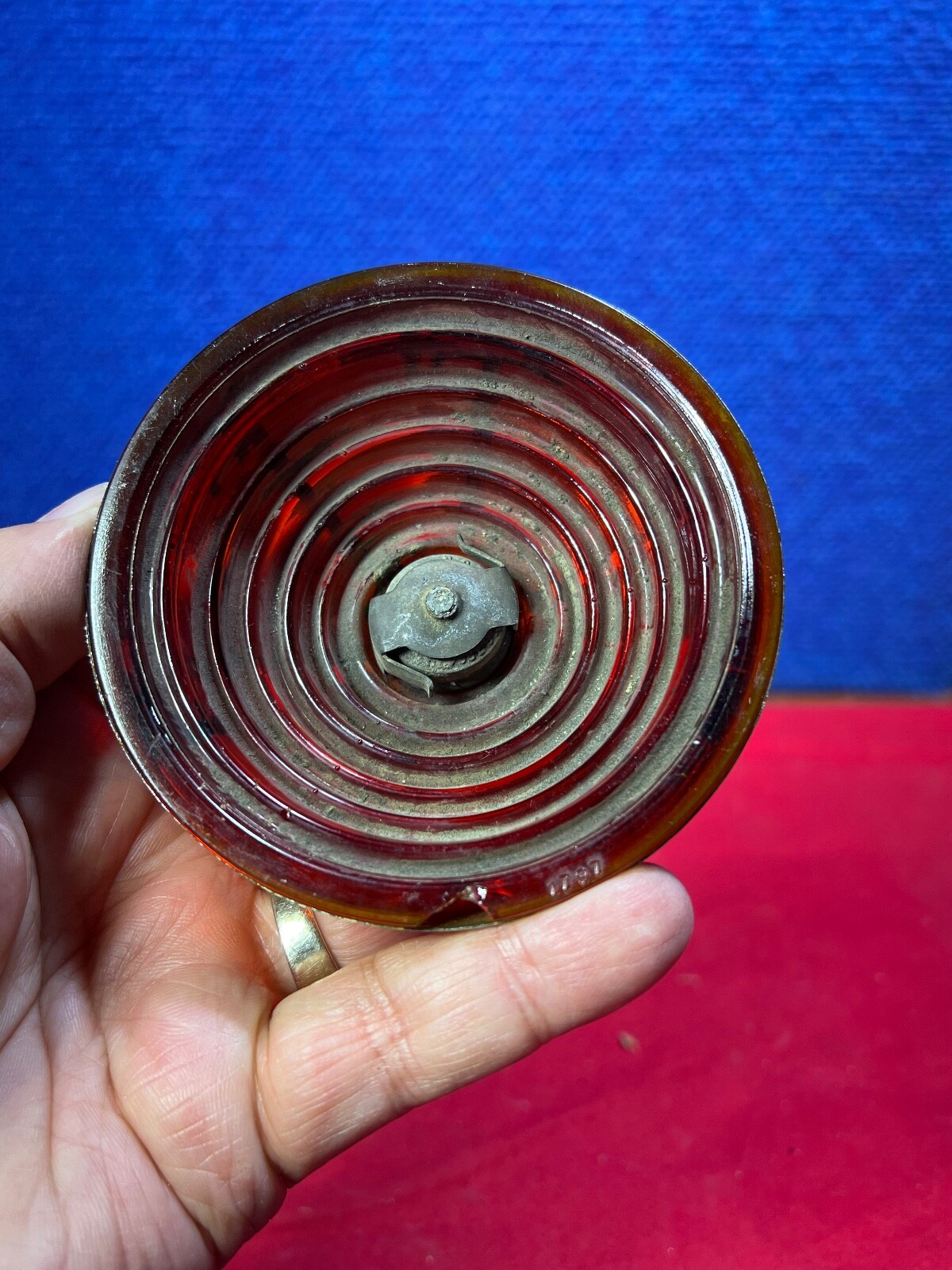 Vintage *PAIR* Original Automobile Tail Light Red Glass Lens AE-79 | eBay