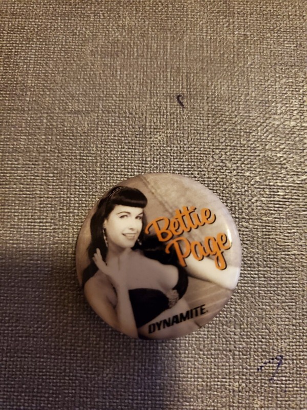 Bettie Page- Dynamite Comics Promo Button