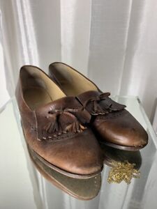 Vintage Gucci Mens Brown Leather 