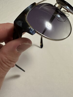BCBGMaxAzria Tortoise Shell Aviator Sunglasses BCBG Max Azria Tortoise BlueBrown Silver Tone Hardware  main image 2