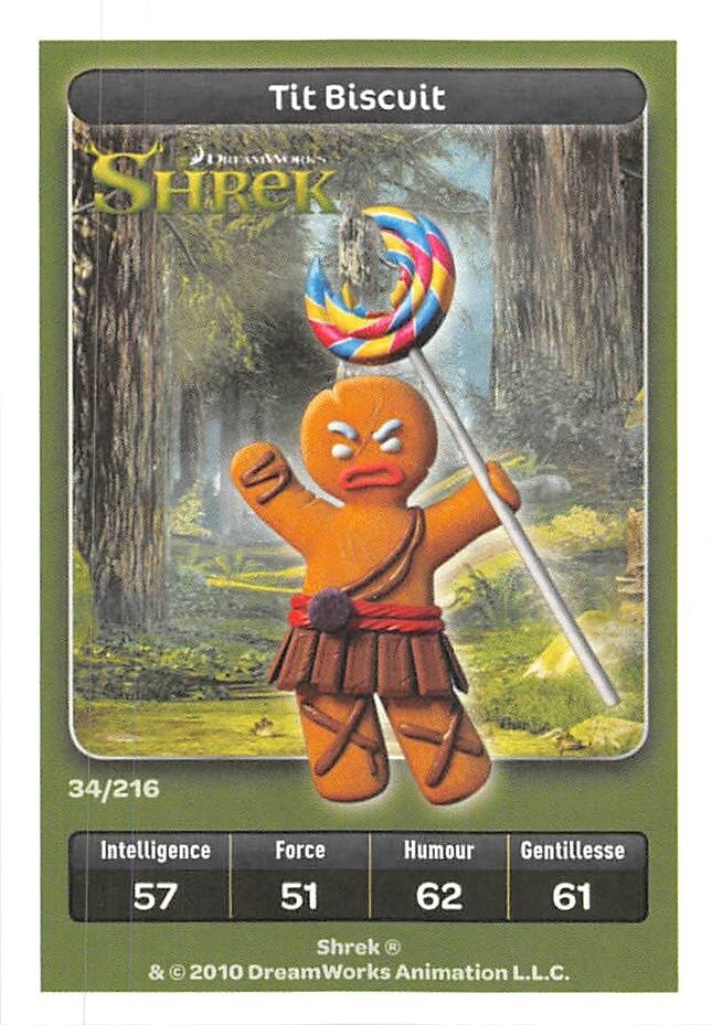 Tarjeta Carrefour Dreamworks - Shrek - Tita Galleta - Tarjeta Especial N°34