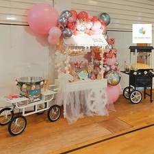 Hire Only* Fully Decorated Candy Cart Sweet Cart Popcorn Machine Candy Floss