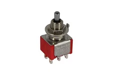 Mini Short Lever Toggle Switch 3-way On-On-On Round Lever Chrome