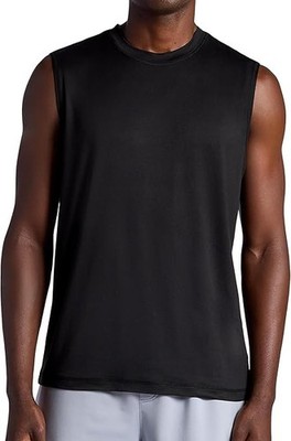 Gaiam Mens Everyday Basic Muscle Stretch Tank Top, Standard Fit, M Black NWT