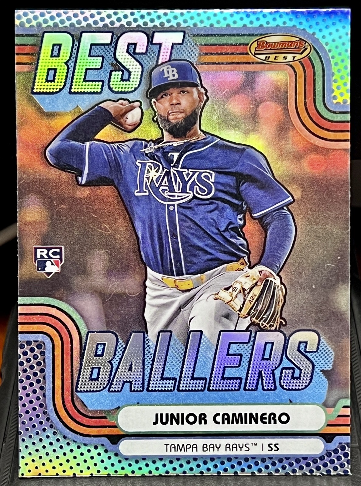 JUNIOR CAMINERO 2024 Bowman's Best - Best Ballers RC Rookie Insert #BB-24 Rays