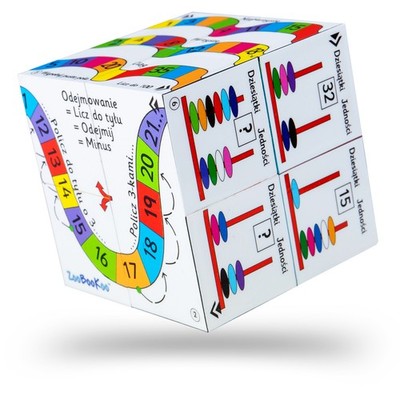 ZooBooKoo Polish Addition and Subtraction Cubebook - Fold-Out Cube