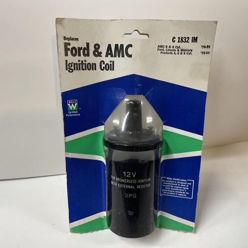 NOS Wells C1832IM Ignition Coil 1978-83 Ford Lincoln Mercury 4,6 &8 cylinder AMC - Picture 7 of 7