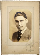 Vintage 1930s Portrait Photo Young Man Signed “Your Cousin Julius” David Bank MP