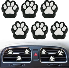 6 Pcs Dog Paw Air Vent Clips, Cute Dog Cat Print Car Air Fresheners Vent Clips F