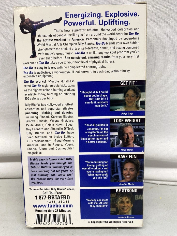 Tae-Bo VHS Basic Workout Billy Blanks 1998 Ultimate Total Body - Image 2 of 3