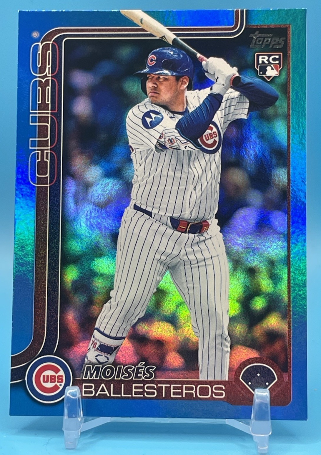 2025 Topps Update Series Moises Ballesteros #US262 Blue Rainbow Foil /150 (RC)