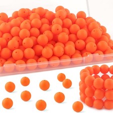 150Pcs 15mm Silicone Beads for Keychain Making Bracelet Necklace, Bulk Round ...