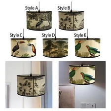Drum Print Lamp Shade Bamboo Lampshade Printed Drum Lampshade