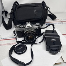 Canon AE-1 Program 35mm SLR Camera with 50mm 1:1.8 Lens Bundle