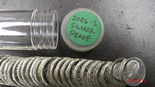 2006-S Roosevelt Proof Silver Dime Roll [50 Proof Dimes]