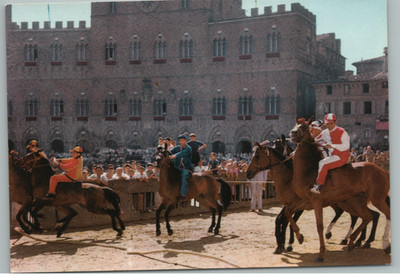 Vintage Postcard Siena Italy  II Palio - La Mossa