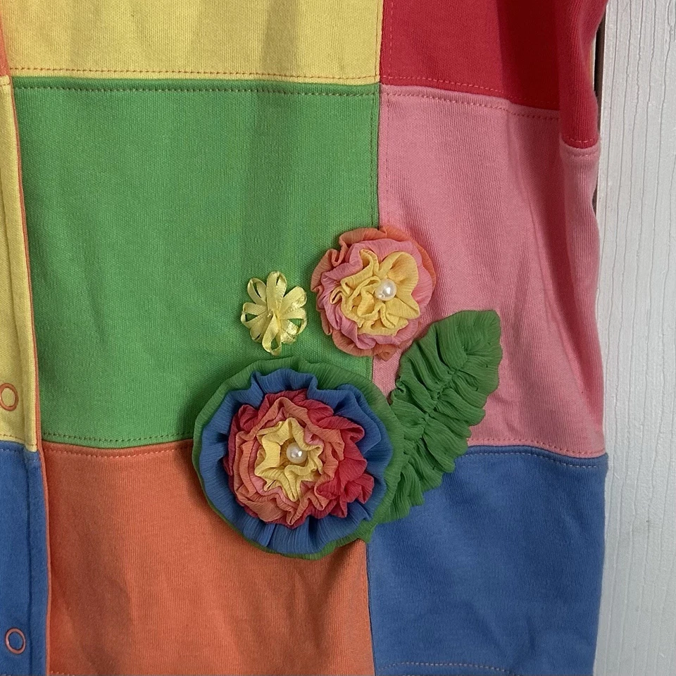 Top Breckenridge para mujer bloques de colores retazos talla L Grannycore Cabincore Preppy Foto 2 de 4