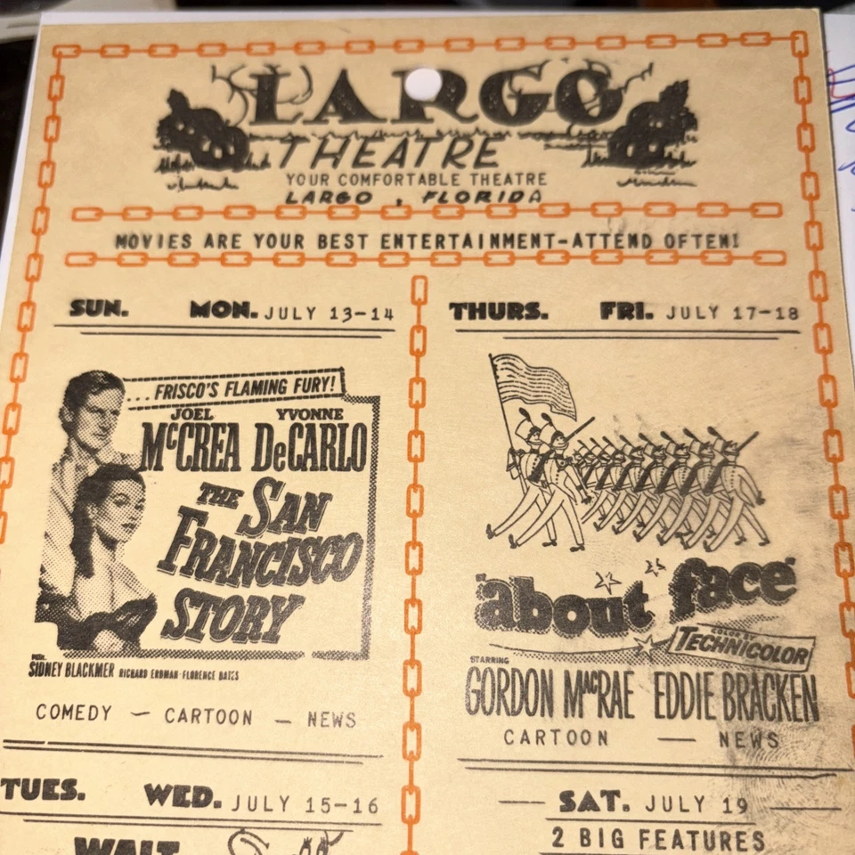 VTG Largo FL Drive-In Theatre Program: Snow White and the Seven Dwarfs Disney - Image 2 of 4
