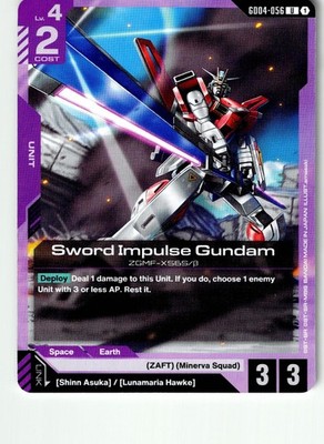 Set Of 4 Sword Impulse Gundam GD04-056 UC Phantom Aria Gundam Lightly Played