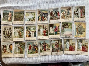 21 Antique 1894-1902 Sunday School Story Cards OT/NT