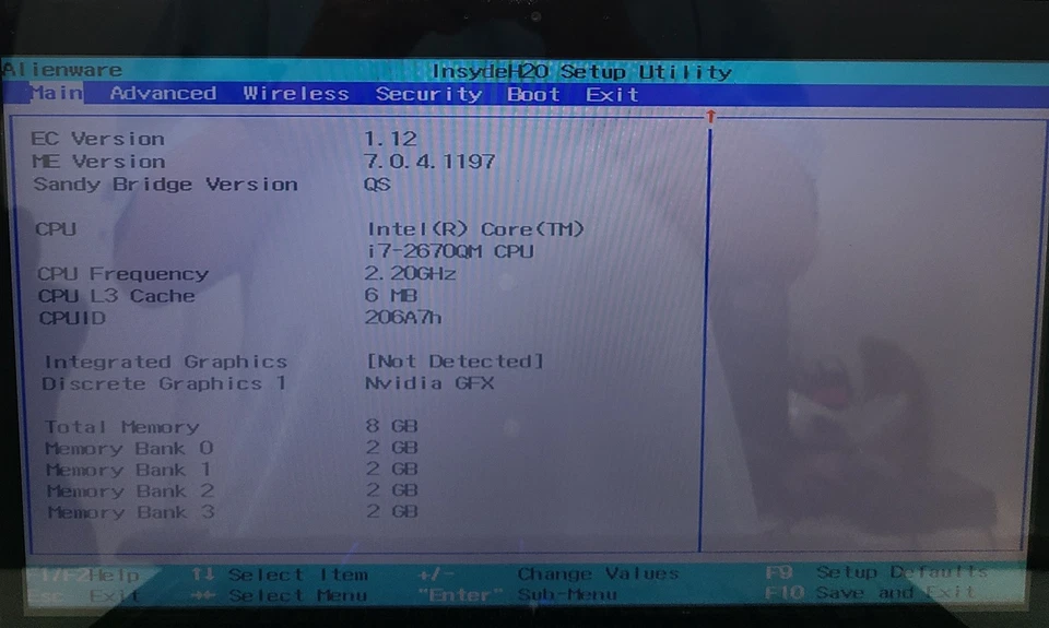 Alienware P11E Laptop Intel i7-2670QM 8GB Ram NVIDIA GFX NO HD/OS (FL) - Image 2 of 4