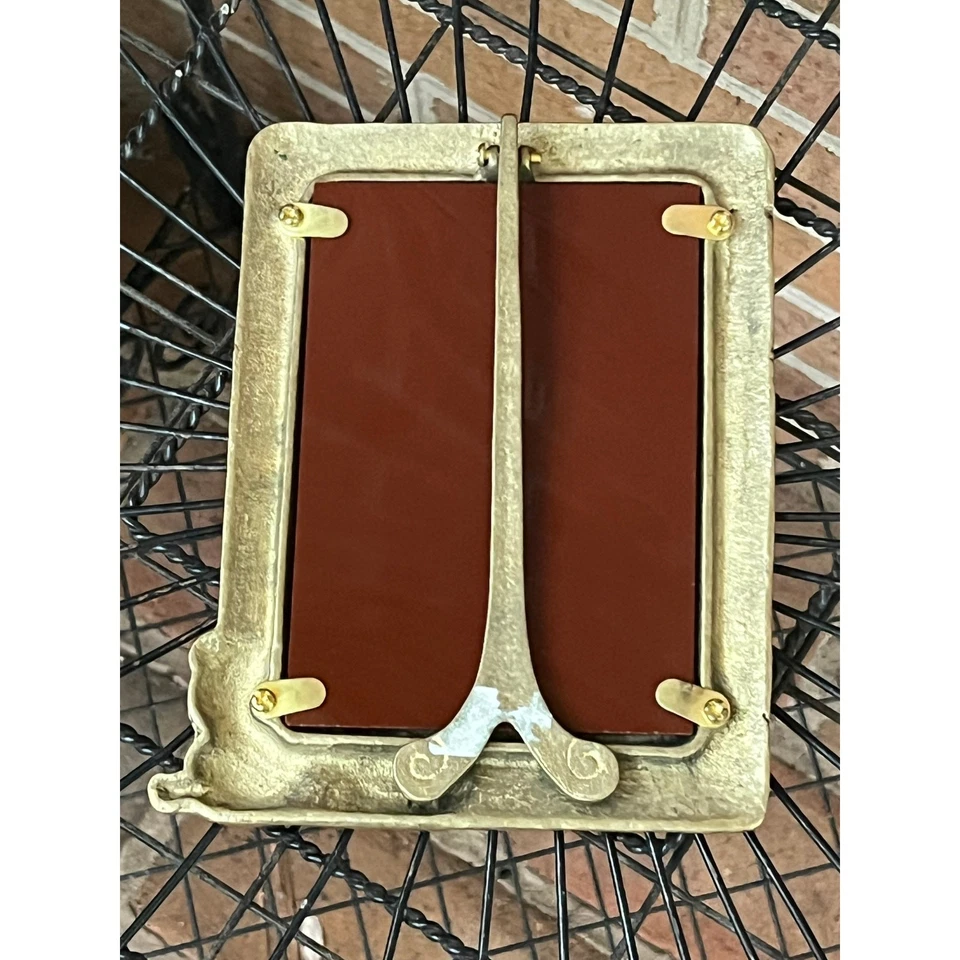 Moldura para foto de ursinho de pelúcia de bronze ursos antigos berçário bebê  - Imagem 2 de 4