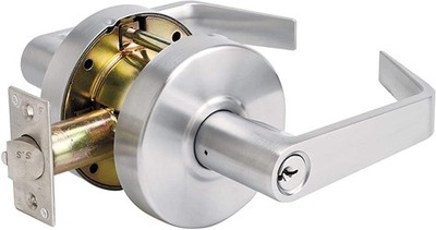 Keyed Entry Door Lock, Brushed PACKS, Chrome Finish