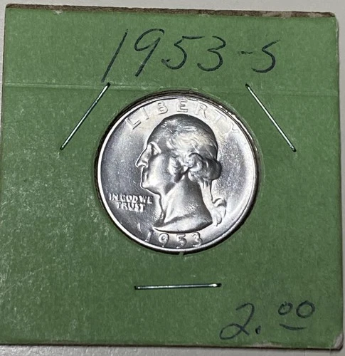 1953-S Washington Silver Quarter Brilliant Uncirculated