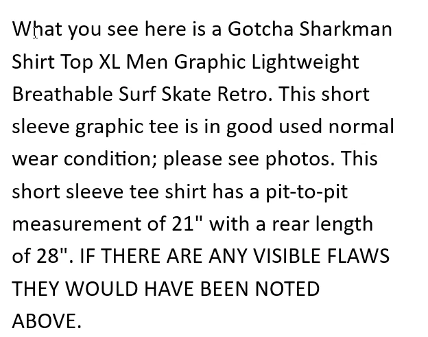 VTG Gotcha Sharkman Graphic T-Shirt XL Men White Surf Skate Retro 80s - Image 2 of 4