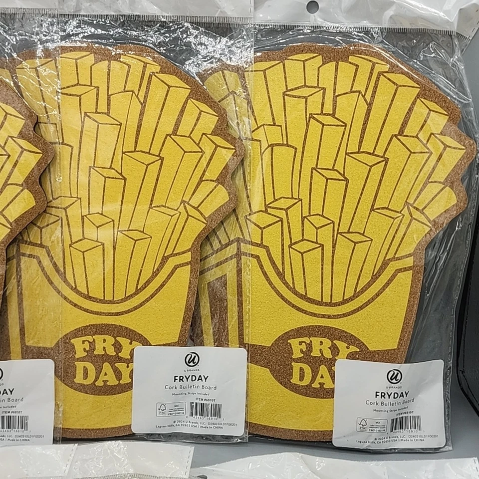 Bulletin Boards Fry Day Friday Novelty Lot of 8 New with 3M Stickers 10" x 7.5" - Image 3 of 4