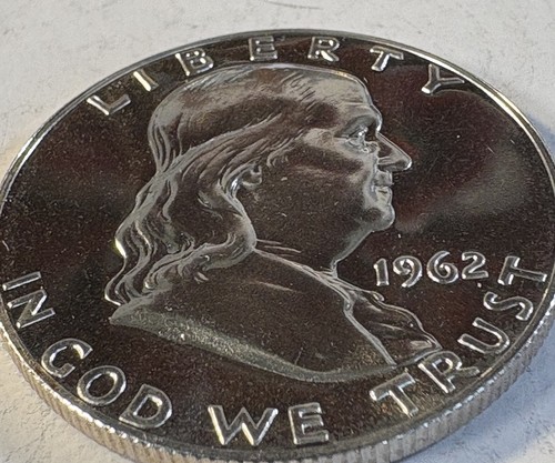 1962 Franklin Half Dollar PR Proof 90% Silver Coin US Mint