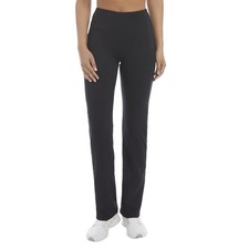 Women's Premium Pocket Slim Flare Yoga Pants, Deep Black, Medium