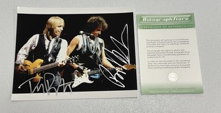 Bob Dylan Tom Petty Dual Signed 8x10 Photo AS COA Autographed Picture