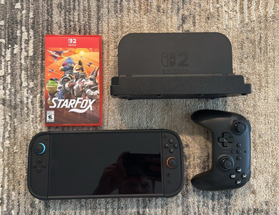 New Nintendo Switch 2 Console Bundle w/ Dock, Pro Controller & Star Fox + Grip