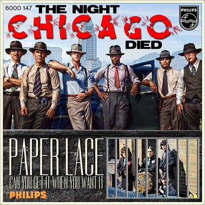 7'' PAPER LACE The Night Chicago Died PHILIPS Glam Rock Germany 1974 like NEW!