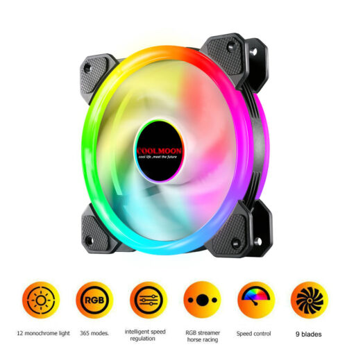 1-10pc 120mm LED Aura Gehäuselüfter RGB Lüfter PC Case Fan Gehäuse Lüfter - Bild 8 von 21