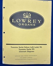 Original Lowrey Organs Schematic Manual / TPL TPS Transistor Starlet Deluxe