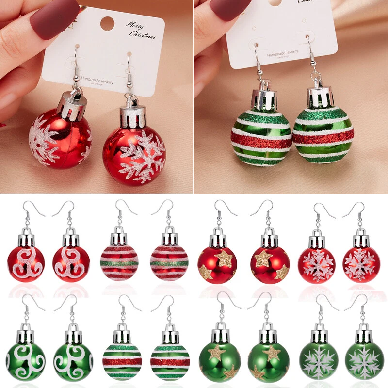 Christmas on sale ball earrings