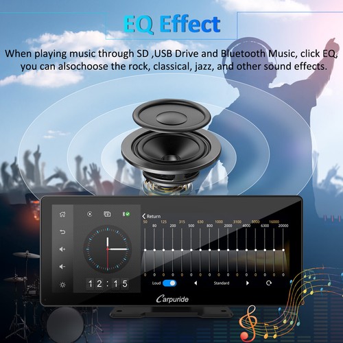 Carpuride 10.3" Bluetooth Android Car Radio Wireless Apple Carplay Touch Screen - Picture 8 of 16