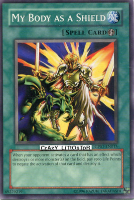 YU-GI-OH MY BODY AS A SHIELD PROMO COMMO MINT CP01-EN015