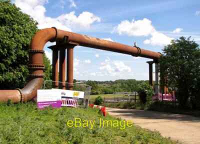 Photo 6x4 Sewage pipe at Whitlingham sewage works Postwick  c2019