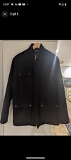 Atlantic Black Overcoat Size M