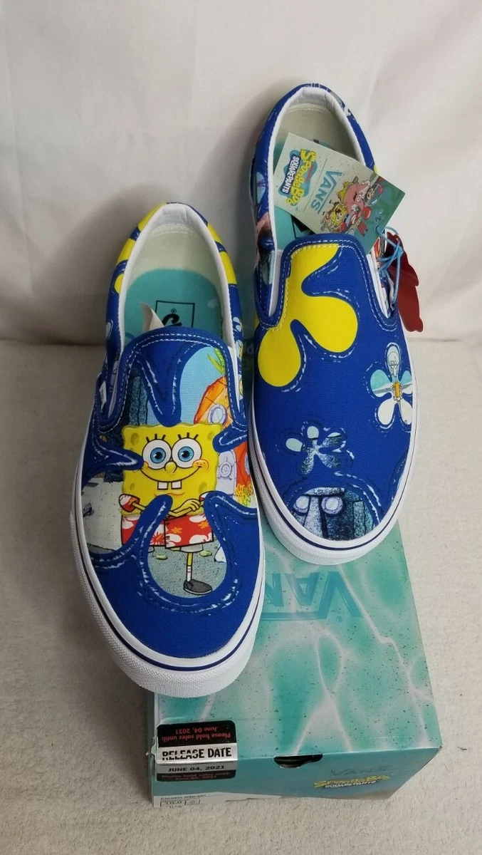 Van s Classic Slip on Spongebob Alohabob Sneaker Shoes Sz 10 Mens