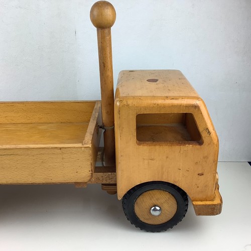 Vintage Konrad Keller Holzspielwaren Wooden Dump Truck 20 1/2" Long - Picture 3 of 13