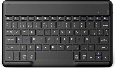 EasyAcc Bluetooth-Tastatur QWERTY Spanisch kompatibel Windows/Android  (HT38)