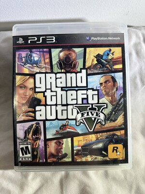 Grand Theft Auto V PS3 2013 Complete CIB Map Manual Rockstar Sony PlayStation 3
