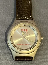 USA Olympics Amazing Awaits Promo Watch SIlver Tone Case Watch for Men or Women