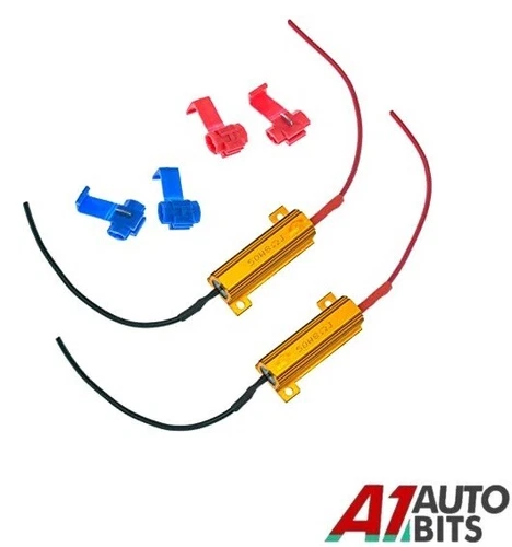2 X 12v Led Charge En Ligne Résistances 50w 6 Ohm pour LED Feu Arrière Clignotants