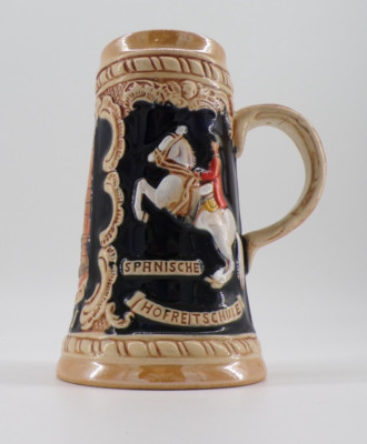 Vintage König Stein Zinndeckel mit Stephansdom und Wiener Riesenrad