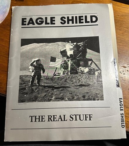 Vintage Eagle Shield "The Real Stuff" Heat Shield Patch Sales Pack Lunar NASA